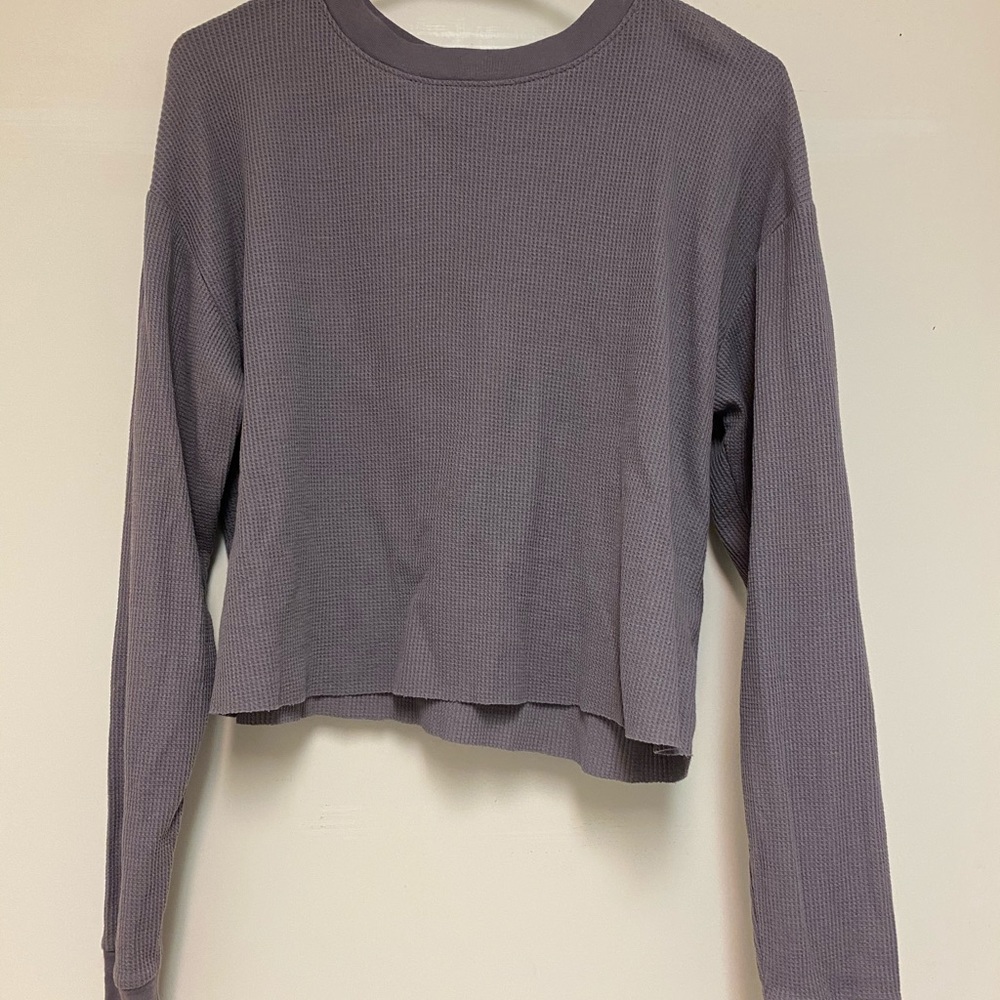 Purple Cropped Long sleeved shirt